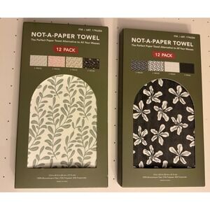 2-EverGrace Not-A-Paper Towel Reusable Towels 12-pack‎ Each 13"x8.5" NEW